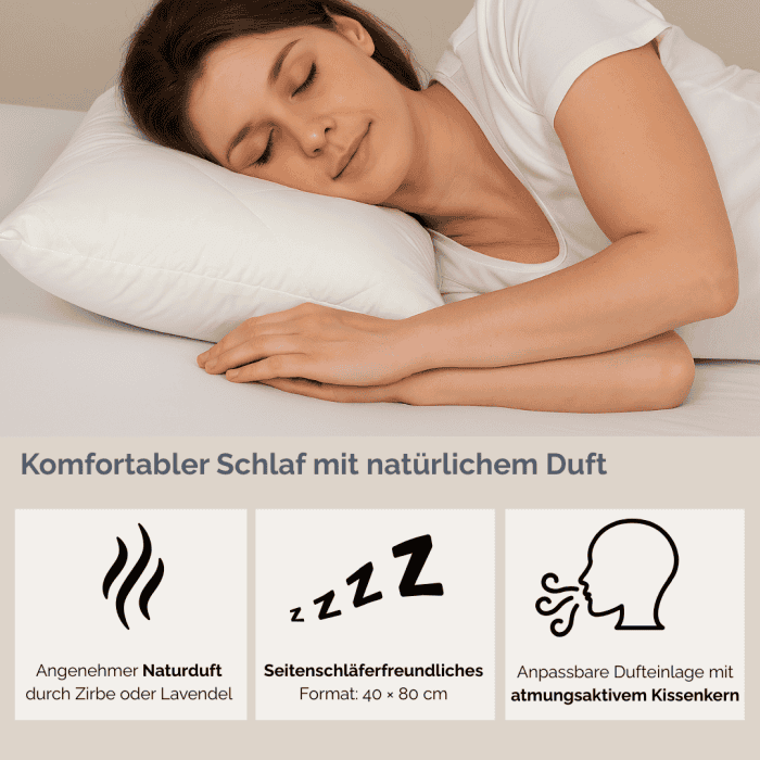 Zirbenschlafkissen Deluxe Zirbe & Lavendel
