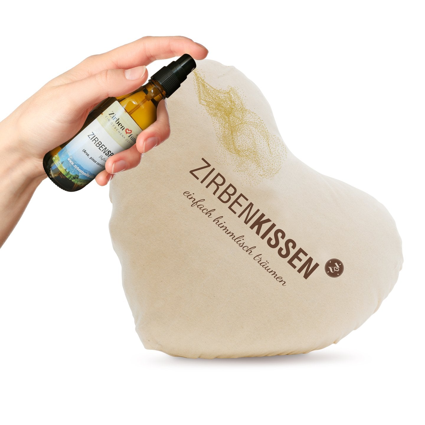 ZirbenKissen Herz 40×40 „einfach himmlisch träumen“