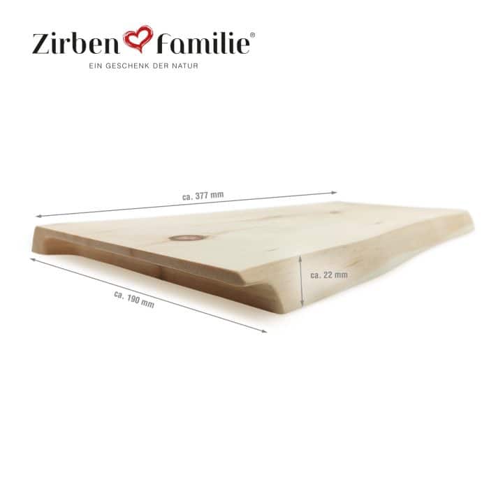 ZirbenJausnbrettl mit Waldkante