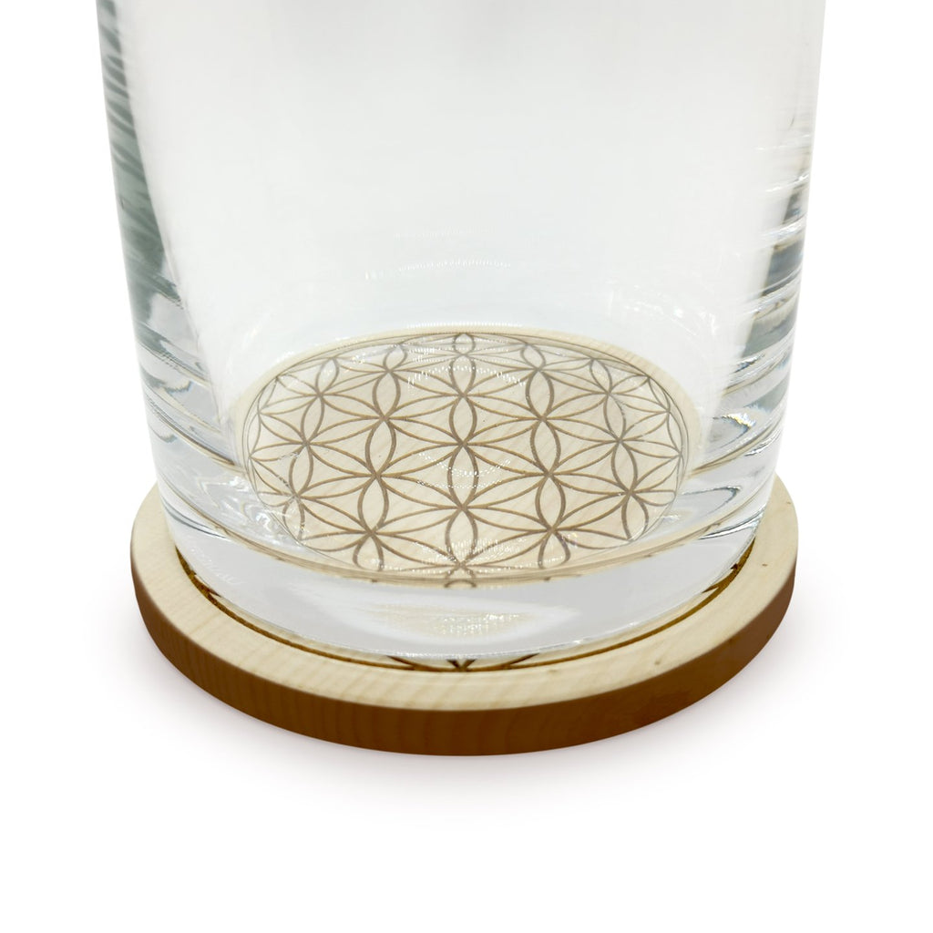 ZirbenUntersetzer für Karaffe “Blume des Lebens”