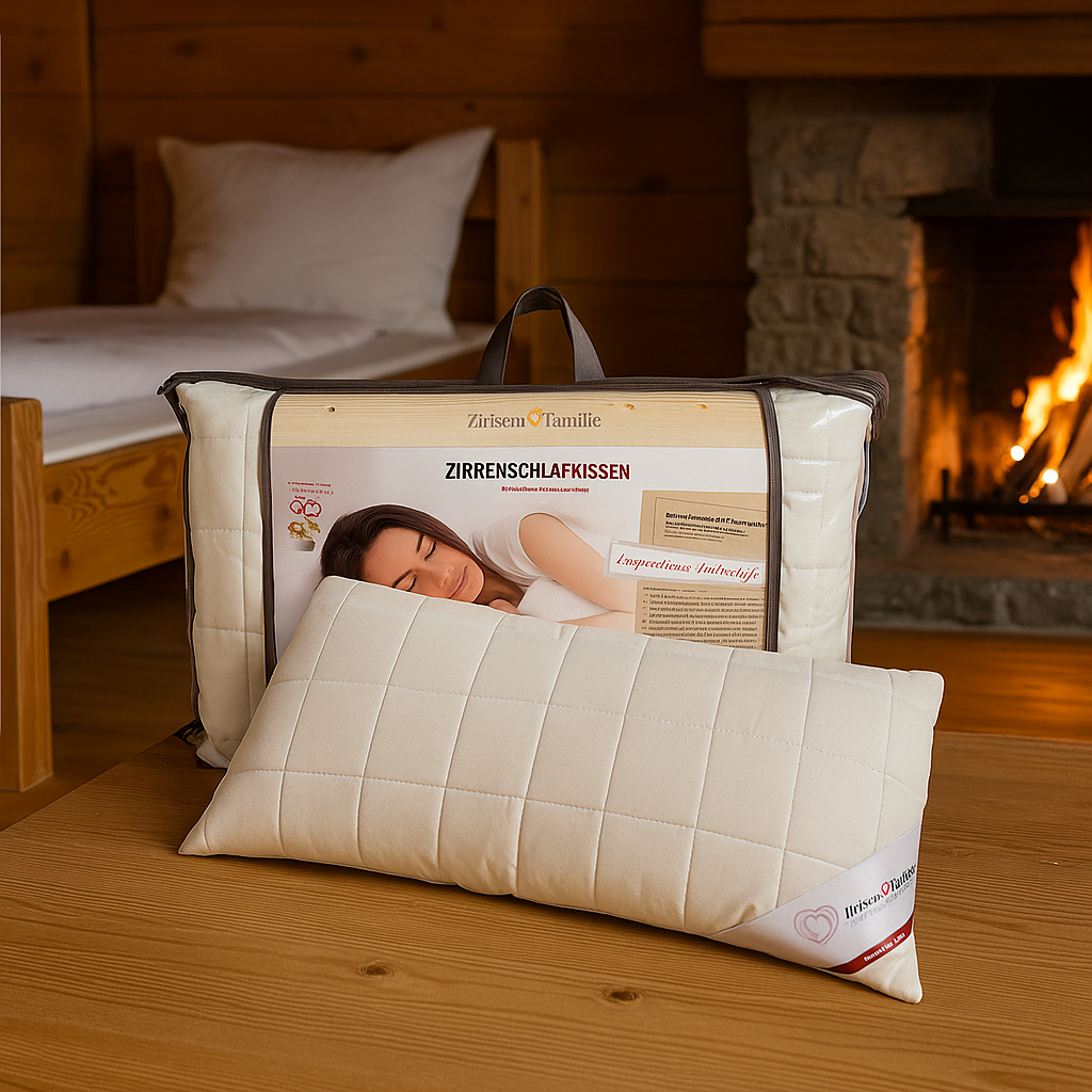 Zirbenschlafkissen Schurwolle mit Zirbe gemischt