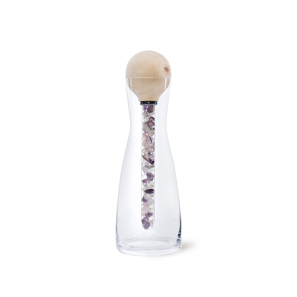 Zirbenkugel mit Edelsteinstab 1L