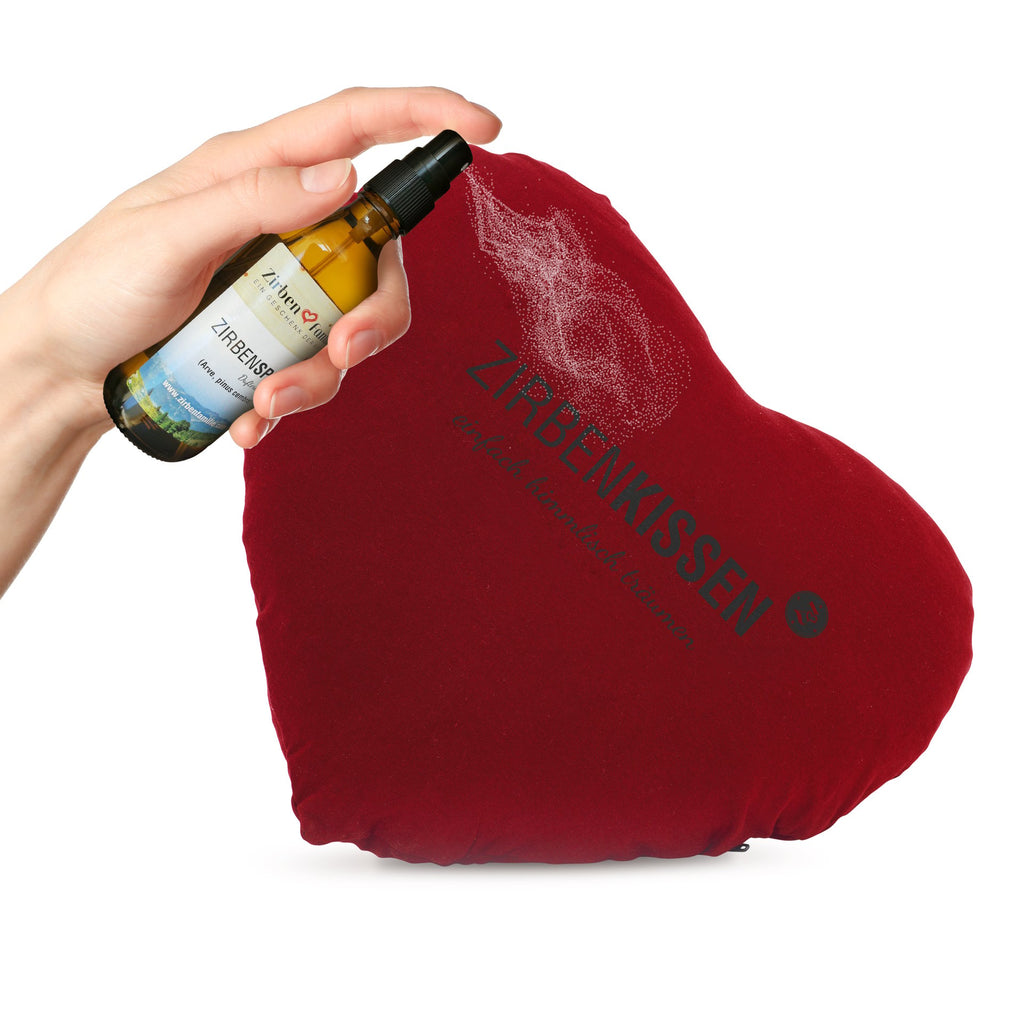 ZirbenKissen Herz 40×40 „einfach himmlisch träumen“