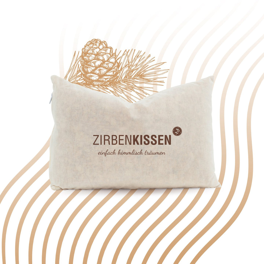 ZirbenKissen 30×20 Natur „einfach himmlisch träumen“