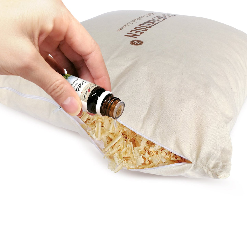 ZirbenKissen 40×40 Natur „einfach himmlisch träumen“