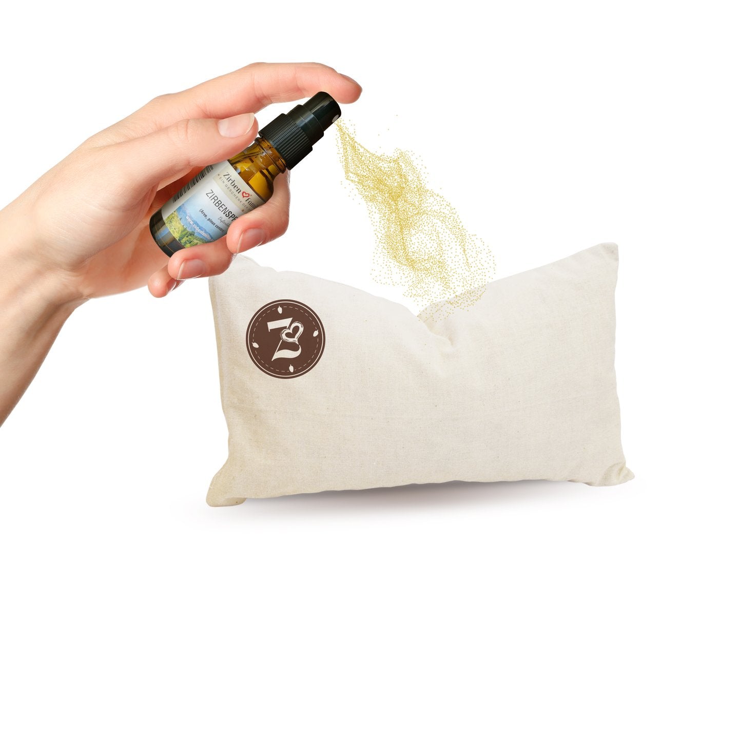 Zirbenkissen 25x15 mit Zirbenspray