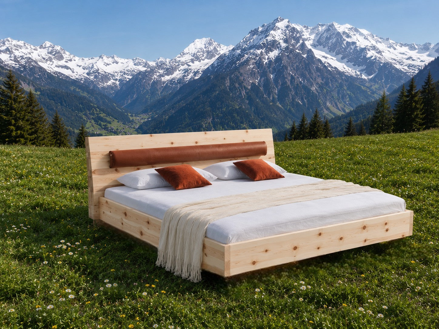 Zirben-Doppelbett
